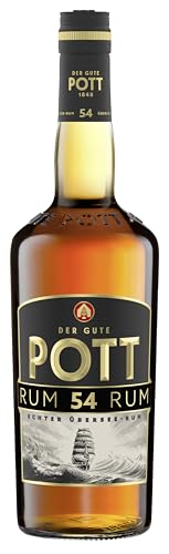 POTT Rum 54% vol. (1 x 0 7 l) - besonders starker Übersee-Rum ideal für den intensiven Genuss in Heißgetränken wie Feuerzangenbowle Grog oder Glühwein als Punsch oder als Cocktail zum Backen