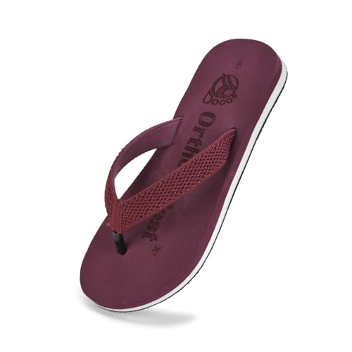 Image of Ortho + Rest Women's Flip Flops | Slippers for Women | Orthopedic Lightweight Comfortable Flat Casual Stylish Dr Chappals and House Flip flops For Ladies and Girl's