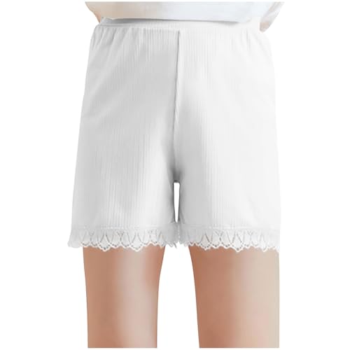 Girls Slip Shorts Lace Trim Pettipants Bloomers Split Skirt Culottes Half Slips Under Dresses Shorts for Women