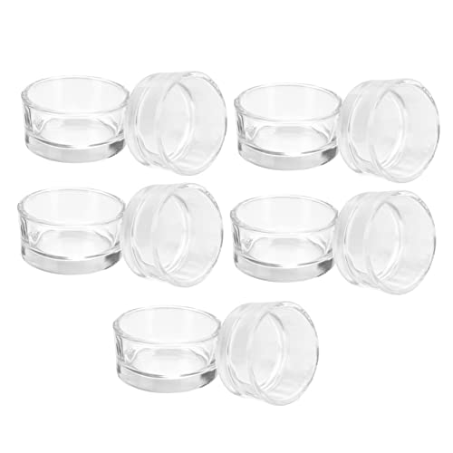 PartyKindom 10pezzi Bicchiere Per Candela in Vetro Trasparente Portacandele Antivento Riutilizzabile Per Candele Da Tè Per Decorazioni Domestiche e Feste