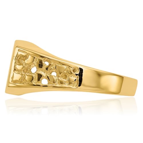 IceCarats 10K Solid Yellow Gold Mens Custom Engraved Signet Ring Handmade Personalized Monogram Initial Letter Band3