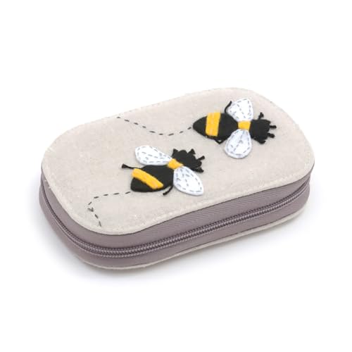 Kit de couture appliqué abeille Hobby Gift dans son étui zippé