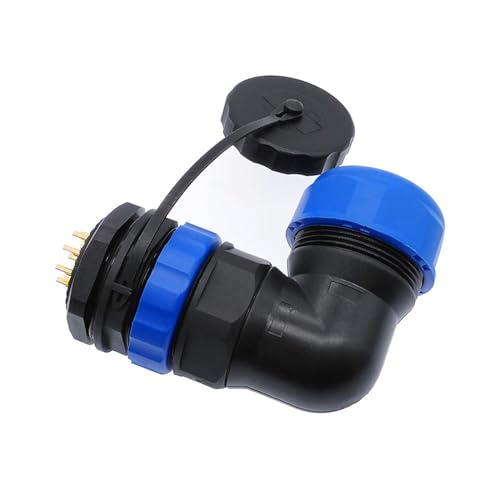 Conector SP28 de 6 pines impermeable IP68 y codo de 90 grados para fuelle 4