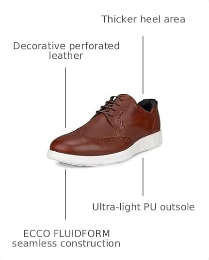 ECCO S LITE Hybrid Brogue, Cognac, 12-12.5