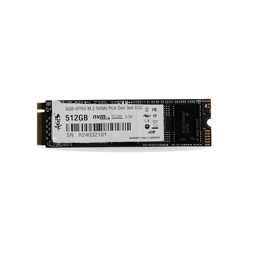 Image of AGB 512 GB SSD PCIe Gen3x4 NVMe M.2 2280, Up to 1500MB /s, Internal Solid State Drive for PC, Desktop and Laptops (1 Year Warranty)