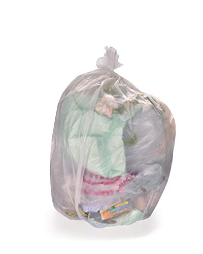 ToughBag 55 Gallon Trash Bags, Heavy-Duty 3 Mil Contractor Bags, Large 55-60 Gallon Trash Can Liner, Recycling, 38 x 58" (32 COUNT/CLEAR) - Outdoor, Construction, Industrial, Lawn, Leaf - Made in USA - Thumbnail 7