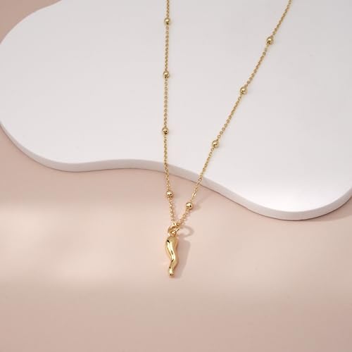 Image of Gold Silver Necklace for Women, Dainty Cubic Zirconia Pendant