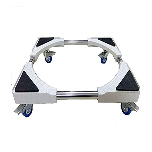 BDAYEK Soporte para Lavadora Soporte for TV, Soporte for TV, Mesa, Base for Lavadora, Soporte de Acero Inoxidable, Estante, Base móvil Ajustable con 4 Ruedas giratorias de Goma con Bloqueo.