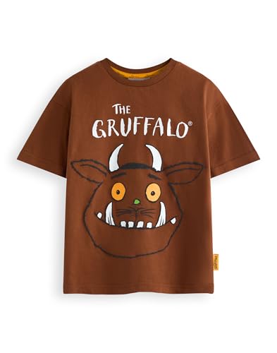 Gruffalo The Friends Boys T-Shirt | Kids Woodland Creature Storybook Graphic Tee in Brown | Julia Donaldson Story Tale Book Apparel Top | Character Movie Merchandise Gift