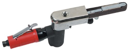 Dynabrade 18100 Autobrade Red Auto File II Abrasive Belt Tool, 0.5 HP, 7 Degree Offset, 20000 RPM, Front Exhaust, 11206 Contact Arm