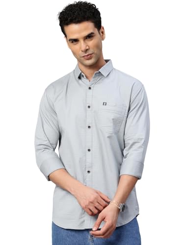 Image of Majestic Man Comfort Slim Fit Solid Pure Cotton Casual Shirt