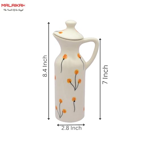 Image of MALAIKAH Ceramic Oil Dispenser, Balloon Print Pack of 1 for Kitchen, Dining, Gifting, Home & Kitchen Decor