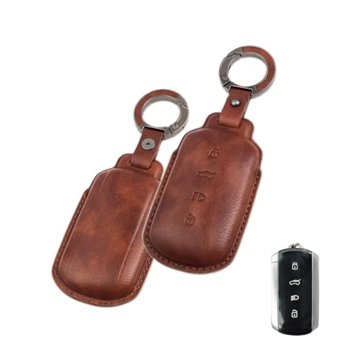 Image of keyzone Leather Key Cover for Tata Harrier, Safari, Sierra, Curvv, Curvv EV Smart Key.