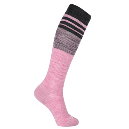 Image of ja vie JAVIE 73% Merino Wool Stripe Sport Compression Socks Ultra Soft Knee High Seamless Toe for Women & Men (15-20mmHg)