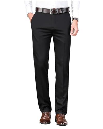Men's Fit Pants Casual Slacks Business Slim Pants Lightweight with Pockets2