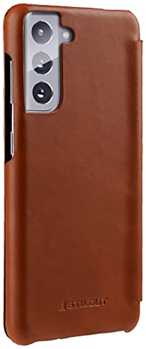 Coque Samsung S21 Plus 5G STILGUT cuir véritable anti-rayures - 5