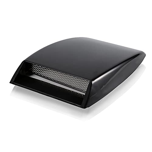 Bonnet Vent Cover,Car Hood Simulation Decorative Airoutlet,Universal Car Decorative Air Flow Intake Scoop Bonnet Vent Sticker Cover Hood (Black) #TOP27