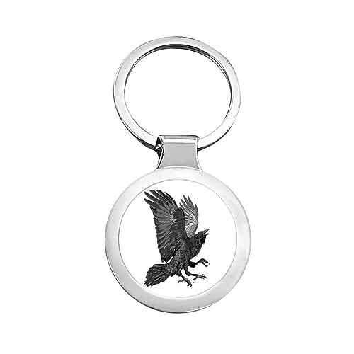 [RYSTIX] キーホルダー 八咫烏 カラス 鳥 キーリング 人気 グッズ レディース メンズ キーチャーム 車 家 自転車 鍵 対応 紛失防止 キーリング付き おしゃれ 可愛い キャラクター プレゼント バッグ飾り 贈り物のサムネイル