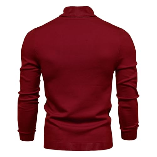 Men's Slim Mock Turtleneck Pullover Sweater Casual Basic Knitted Thermal Sweaters High Neck Long Sleeve Loose Sweater4