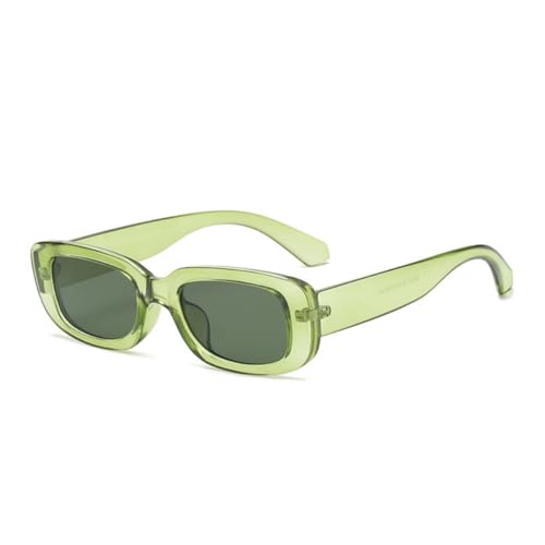 Image of IKANOO Retro Rectangle Sunglasses for Women Men Small Square Frame Trendy Y2K 90's Black Sunglasses