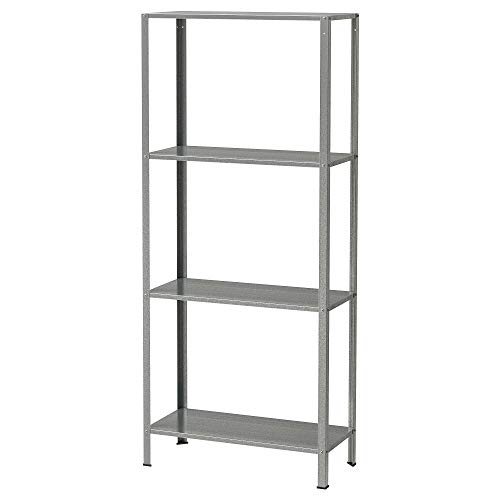 Image of IKEA Alloy Steel Hyllis in /Outdoor Shelving Unit(60X27X140 Cm,23 5 /8 X 10 5 /8 X 55 1 /8 inch),Grey
