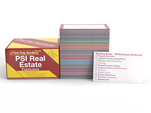 Test Prep Books Test Prep Books Psi Real Estate Exam Prep Study Cards: Psi Real Estate Review With Practice Test Questions For The National License [Full Color Cards] thumb #1