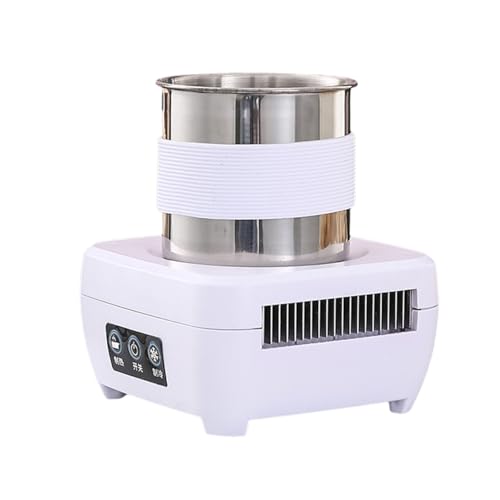 Enfriador eléctrico de Vasos: enfría y calienta Bebidas al Instante para Leche, Vino, Cola, Cerveza y Bebidas enlatadas. (White)