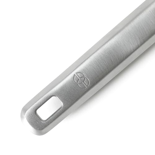 Image of Calphalon Prime Slotted Turner, Stainless Steel Wide Slotted Spatula with Silicone Rim for Nonstick Cookware, Heat Resistant Durable Kitchen Tool for Cooking, Flipping, Draining and Serving
