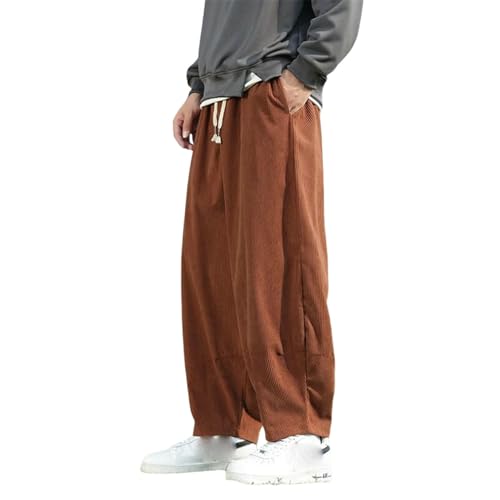 Pantalon homme velours côtelé de style rétro chinois et japonais coupe droite
