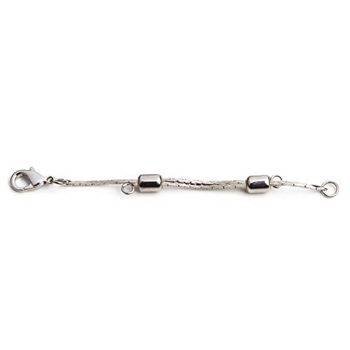 Extensor de collar plateado de 2 a 7,6 cm, alargador de cadena ajustable y conector de joyas 2