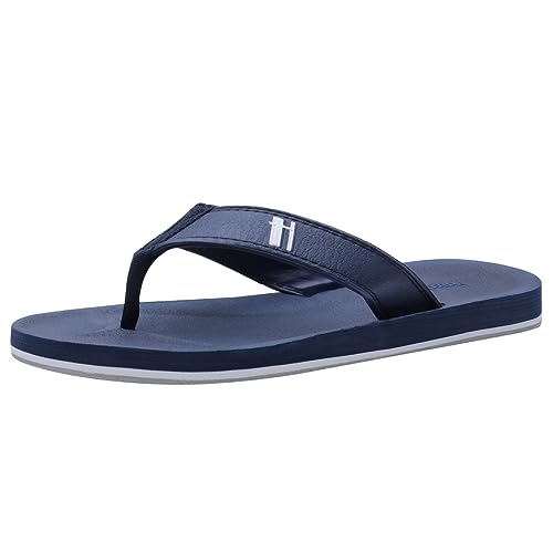 [Harssidanzar] 男性用のタイツ、定番の軽量速乾防水夏のビーチサンダル KM230JPA,海軍,26cm