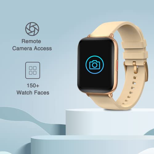 Image of MUSTARD CZAR Smart Watch with 1.81 inch Curved Display with 3D Dynamic dial, Bluetooth Calling, Water Proof IP68, 10 Built-in &100+ Sports Mode, 150+ Watch Faces, Dedicated Spo2 & Female Care (Gold)