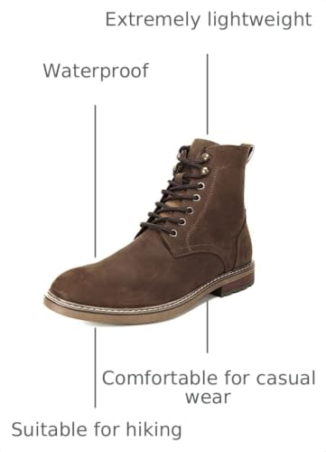 Image of Arkbird Men's Motocycle Combat Boots, Comfortable Stylish Lace Up Fashion Casual Boot For Men