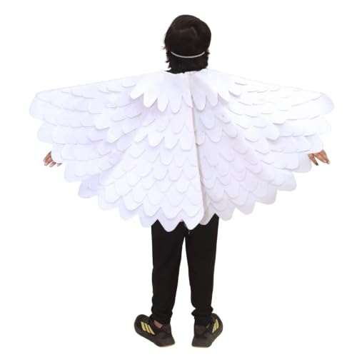 Image of Kaku Fancy Dresses Dance Butterfly Wings, Dragon Wings, Fabric Wings for Kids | Soft Fabric Wings Dancing Costume For Unisex - Multicolor, Fress Size