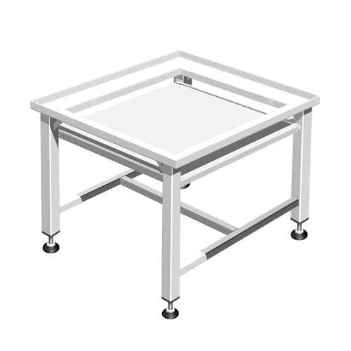 Waschmaschinensockel 40cm verstärkt mit Ablage, voll verschweißtes Stahlgestell dadurch extrem stabil, Füße umlaufend an den Stahlrahmen geschweißt, 20mm verstellbare Füße