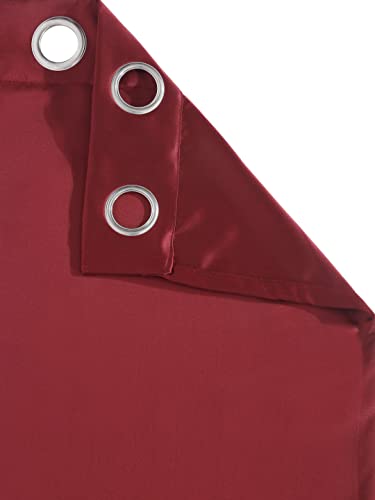 Image of Home Sizzler 1 Piece Solid Blackout Eyelet Polyester Window Curtain - 5 Feet, Maroon