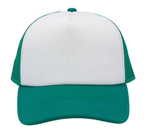Image of NYFASHION101 Plain Mesh Trucker Hat - Breathable 6-Panel Daily Snapback Cap, Customizable Ideal for DIY Embroidery & Patches