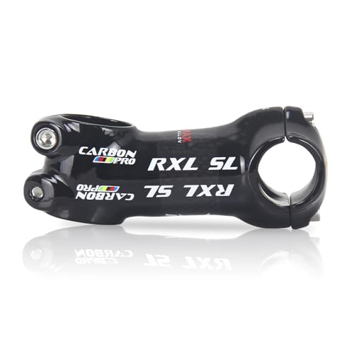RXL SL Road Bike Carbon Stem 25.4 Carbon Fiber Stem MTB Stem Mountain Bike 6 Degree MTB Cycling Bicycle Accessories Handlebar Stem- -Black-50mm
