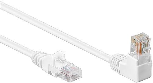 electrosmart 5m White CAT6 Ethernet Network Cable with 90 Degree Right Angled RJ45 Connector CAT 6