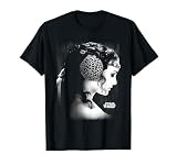 Star Wars Padme Amidala Black & White Side Profile Portrait Camiseta