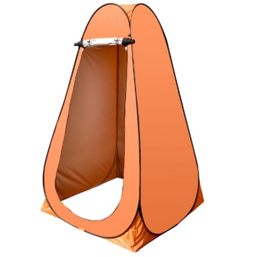 OGXN簡易トイレ、防災トイレ、折りたたみトイレ、携帯トイレ、テント付き、組立簡単、コンパクト収納、汚物袋12枚付属、災害対策、アウトドア、キャンプ、車中泊、介護用品、渋滞対策、建設現場 (ダブル3ウィンドウ,オレンジ)