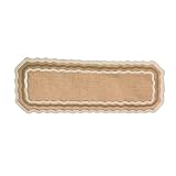 Terraacraft Beaded Jute Table Runner, Beaded Table Runner for Tabletop and, Decorative Farmhouse Tab