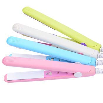 MISEN Mini hair straightener portable professional range Temperature Control Flat Iron 45W With Plastic Storage Box (Assor...