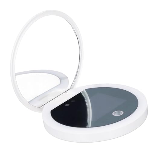 Miroir de caméra pour écran solaire et miroir de maquillage LED de poche 2X