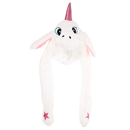 KESYOO Chapéu de Pelúcia Unicórnio Acender Led Orelhas Em Movimento Boné Protetor de Orelha de Anima