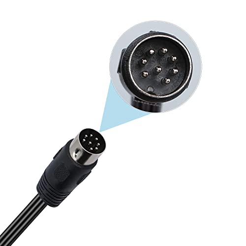 Din 8 Pin To Rca 3.5Mm Midi Cable, 8 Pin Din Male Plug To 2Rca/3.5Mm Male Trs Stereo Aux Adapter Cable For Radio Audio Equipment Signal Output-5.9Ft #TOP3