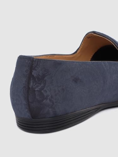 Image of San Frissco Men's Formal Loafers with Velvet Embroidered Design Trending Shoes /Moccasins Jutti for Festive, Wedding, Party Slip-On Loafers /Stylish Lightweight and Comfortable Mojaris