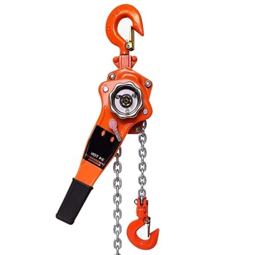 1 Ton Manual Chain Hoist, 10ft Industrial Lever Ratchet Puller for Lifting & Rigging Equipment, Heavy-Duty Chain Hoist, Ideal for Warehouse and Construction Use