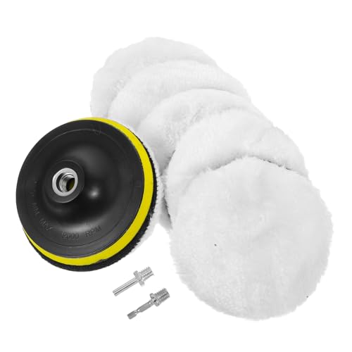 Alipis Wool Grinding Discs for Polishing 9pc Self-Adhesive Wool Buffing Wheels for Car Metal Marble and Stone