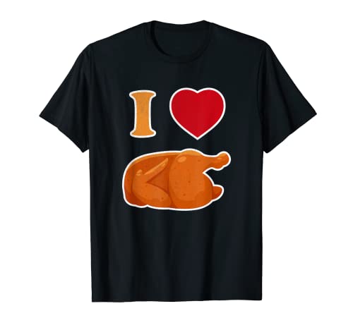 Funny I Love Rotisserie Chicken | T-shirt de amante de frango assado, Preto, S